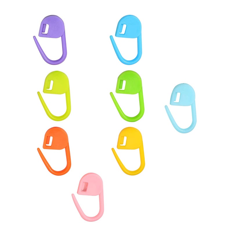 Luwans Stitch Markers for Crocheting - 50Pcs Crochet Stitch Markers for Knitting Yarn & DIY Crafts | Lightweight Plastic Crochet Pins with 8 Assorted Colors | Durable and Easy Locking  multicolored - Image 5